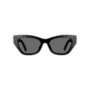 Cat Eye Zonnebril met Strass Givenchy , Black , Unisex