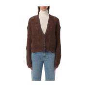 Bruine Cardigan Sweater Stijlvol Ontwerp Liu Jo , Brown , Dames