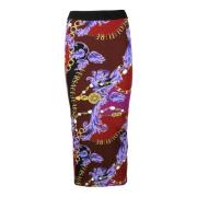 Elegante Viscose Elastaan Rok Versace Jeans Couture , Multicolor , Dam...