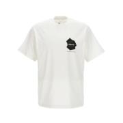 Bubble Print T-shirt in het wit Object , White , Heren