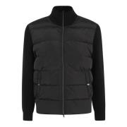 Zwart Gebreide Kleding met Ritsdetail Herno , Black , Heren