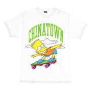 Simpsons Witte Tee met Cowabunga Print Market , White , Heren