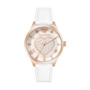 Wit Polipriel Horloge, Roze Kast, Witte Wijzerplaat Juicy Couture , Wh...