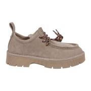 Bruine Suède Platte Schoenen Panchic , Brown , Dames