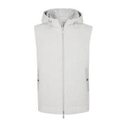 Kasjmierwol Hooded Gilet Eleventy , Gray , Heren