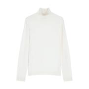 Zijden en wollen coltrui Max Mara Weekend , White , Dames