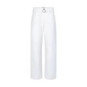 Witte laagbouw straight cut jeans Proenza Schouler , White , Dames