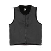 Technische Asphalt Vest met Shearling Voering Gr10K , Gray , Heren