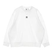 Witte Lichtgewicht Crewneck Sweatshirt Adidas , White , Dames