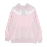 Regal Roze Fleece Hoodie met Swoosh Nike , Pink , Dames