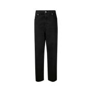 Zwarte Denim Broek Rechte Pasvorm A.p.c. , Black , Heren