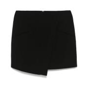 Zwarte Wrap Mini Rok Birgitte Herskind , Black , Dames