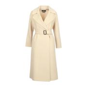 Witte Wollen Omslagjas Max Mara Weekend , White , Dames