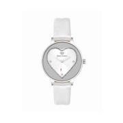 Wit Polipriel Horloge, Zilveren Kast Juicy Couture , White , Dames