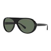 Acetate Zonnebril Ralph Lauren , Black , Heren