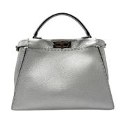 Pre-owned Leather handbags Fendi Vintage , Gray , Dames