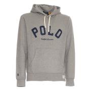 Grijze Fleece Logo Hoodie Aw24 Polo Ralph Lauren , Gray , Heren