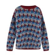 Gebreide Crewneck Sweater Moncler , Multicolor , Heren