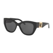 Acetaat zonnebril met grijze glazen lens Ralph Lauren , Black , Dames