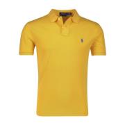 Gele korte mouw slim fit polo Polo Ralph Lauren , Yellow , Heren