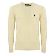 Witte Kabeltrui Polo Ralph Lauren , White , Heren