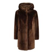 Bruin Leren Jas Elegantie Arma , Brown , Dames