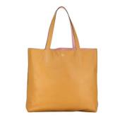 Pre-owned Leather handbags Hermès Vintage , Yellow , Dames