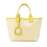 Pre-owned Canvas totes Hermès Vintage , Yellow , Dames