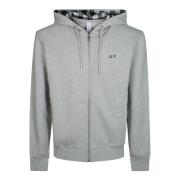 Contrast Zip Hoodie Sun68 , Gray , Heren