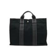 Pre-owned Canvas totes Hermès Vintage , Black , Dames