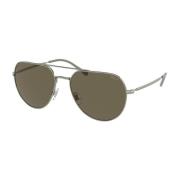 Metalen frame zonnebril met bruine lenzen Ralph Lauren , Gray , Heren