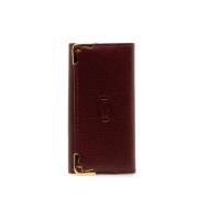 Pre-owned Leather wallets Cartier Vintage , Red , Dames