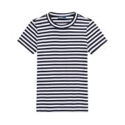 Blauw-wit gestreept dames t-shirt Polo Ralph Lauren , Blue , Dames