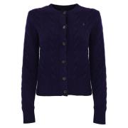 Gevlochten Cardigan Sweater Polo Ralph Lauren , Purple , Dames