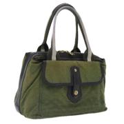 Pre-owned Canvas handbags Louis Vuitton Vintage , Green , Dames