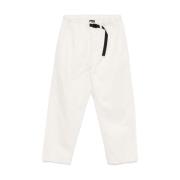 Zwarte Twill Easy Elastische Broek Goldwin , White , Heren