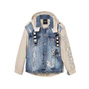 Blauw Katoenen Jas & Mantel Collectie Desigual , Blue , Dames