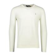 Elegante ecru ronde hals trui Polo Ralph Lauren , White , Heren