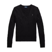 Kimberly Lange Mouw Pullover Zwart Polo Ralph Lauren , Black , Dames