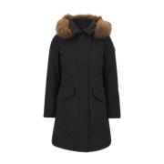 Dames Donsjas, Stijlvol & Warm Woolrich , Black , Dames