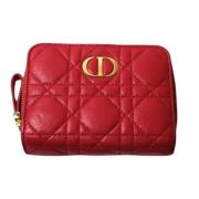 Pre-owned Leather wallets Dior Vintage , Red , Dames