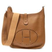 Pre-owned Leather shoulder-bags Hermès Vintage , Brown , Dames