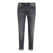 Blauwe Jeans Verhoog Stijl Comfort Elegantie Dondup , Blue , Heren