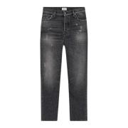 Tapered Cropped Grijze Denim Jeans Nn07 , Gray , Heren