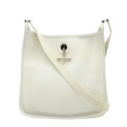 Pre-owned Leather crossbody-bags Hermès Vintage , White , Dames