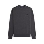 Klassieke Crew Neck Trui Fred Perry , Gray , Heren