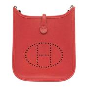 Pre-owned Leather shoulder-bags Hermès Vintage , Red , Dames