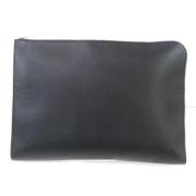 Pre-owned Leather clutches Louis Vuitton Vintage , Black , Dames