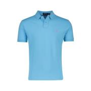 Blauwe poloshirt met korte mouwen Polo Ralph Lauren , Blue , Heren