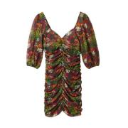 Herfst Korte Polyester Jurk Vrouwen Desigual , Multicolor , Dames